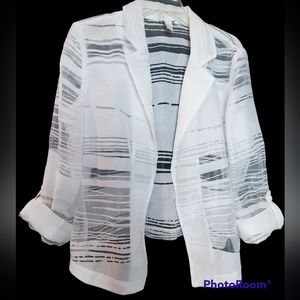 Chico's white light weight size 2 = 12 women blouse.